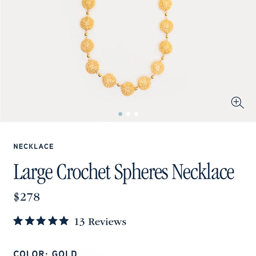 Francis Valentine Gold Crochet Spheres Necklace- Elise’s favorite.